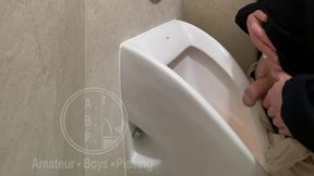 caught the guy pissing in the next urinal