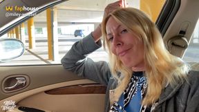 Horny Blonde MILF Slut Gets Fucked Throughout the Parking Garage