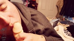 Watching Sweet Disabled Boy Ride & Suck Dildo