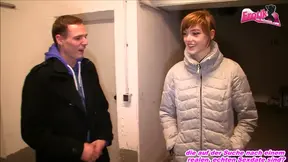 German Skinny Teen Gets Public Creampie Surprise Outdoors