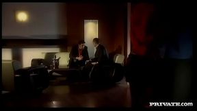 The Beautiful Blonde Kyra Banks Gives a Blowjob before Getting Screwed