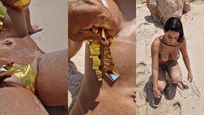 fiz o ensaio fotografico da milahot na praia de tambaba