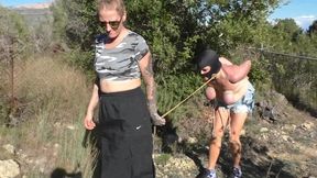 Outdoor Training in Chains for Titslave Susi - Part 2 mov HD
