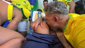 walterguess - surucopa - gangbang no ritimo da copa - jogadores dotados entrando com bola e tudo.