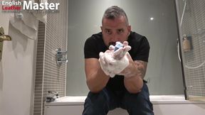 Niche fetish play soapy sponges from stepdad PREVIEW