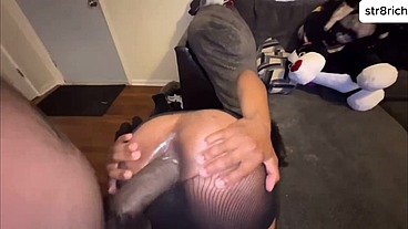 Str8rich picks hot ebony anal slut at the gas station teens love anal sex big black cock