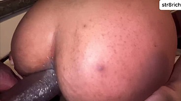 Str8rich picks hot ebony anal slut at the gas station teens love anal sex big black cock