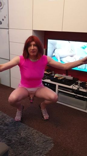 Sissy Lucy being a silly dancing sissy