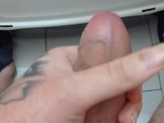 Just a quick cumshot on the bathroom floor ;)