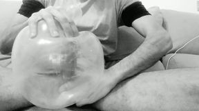 Strong Vintage Fucking of a Condom That I Previously Inserted in My Virgin Ass