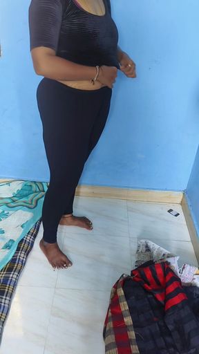 Black Saree Wearing Hot Show