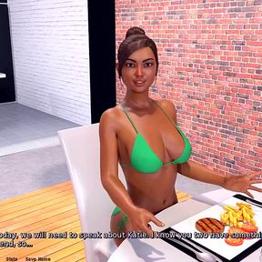 Where the heart is: sexy black ebony cook in bikini ep 105