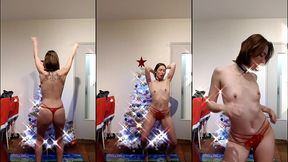 une danse sensuelle pour noelvideo 3 min environ - noel en string rouge, ...