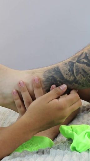 Powerful moment from &quot;My sissy knows that every day she must come and suck my feet to make me rest after the gym.&quot;