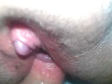 Busty amateur blonde with short hair gets fucked in her fat cunt in front of the webcam
