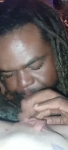 Watch him suck my clit