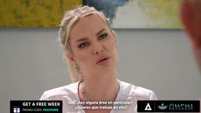 NURU MASSAGE - Sexy Babes Relieves Her Client's Stress With A Hot NURU SPANISH SUBTITLES