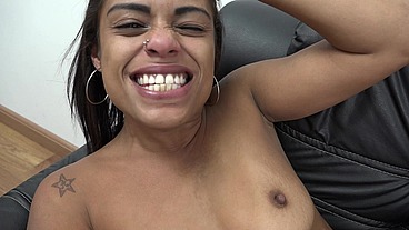 Angel Diniz no seu primeiro teste do sofá para se atriz pornô