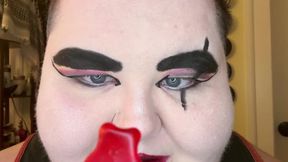 Goth Giantess vs Tiny Human Treat