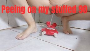Peeing on my stuffed 90