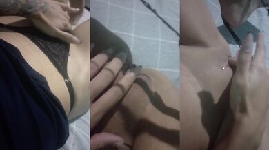 Safada Pink Pussy Provando Calcinha Got Me Cumming Easter Night