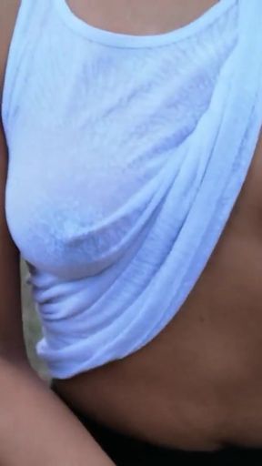 Without a bra my hard nipples are free   Clip 1