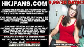 Hotkinkyjo extreme gape after ass-sex fucking with gigantic red dildo from mrhankey & butt-sex prolapse