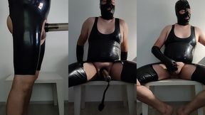 latexi69 - anal dildo play that ends to a cumshot