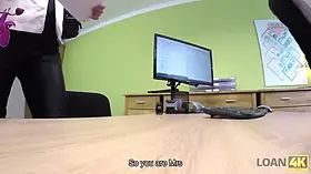 Loan4k. petite lassie pays with hot porn for wage enhance...