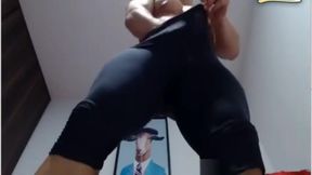 Buff young stud flexing-Muscle worship and jerking off.