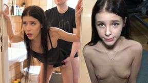 Petite Tiktoker Sophie Weber gets rough fucked before the party