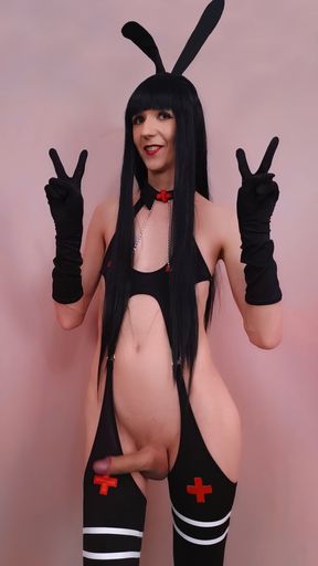 Nurse Bunny Having Fun on Camera