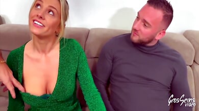 Miss Alice Wild takes two men in a heated living room threesome with stockings and double penetration