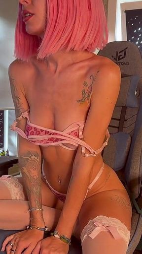 How Do You Like My Pink Lingerie and Pink Nipples?
