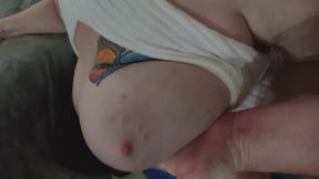 Slave Training - Ball Bouncing Huge Tits Slow Motion Cum Shot Across Tits - Slapped Hit Slutty Tits Get Treated Like A Whore While Bouncing - 01