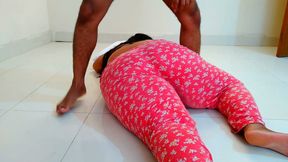 Egyptian Hot Stepaunty Taking Rest After Returning From Office, Then Neighbor Guy Gave Her Rough Fuck &amp; Cum Behind - Viral Mms