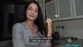 Big-ass European babe was Picked-up and fucked by Public Agent