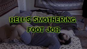 Bell's Smothering Footjob!