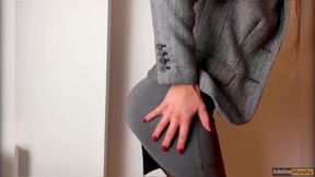 Would You Like to Have a Horny and Sexy Secretary Like Me Adeline Murphy Stuffs Her Panties Inside