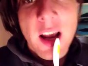 Bisex male suck toothbrusher for make you excited