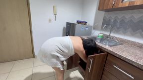 My Big Ass Latina Stepsister Asks Me for Help Fixing the Faucet, in Exchange She Lets Me Put My Rich and Huge Cock in Her