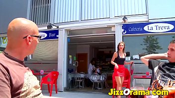 JizzOrama - Clients Lure Waitress To Make Porn