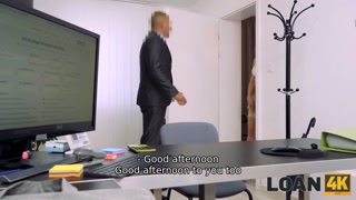 LOAN4K. Busty girl has sex with corrupted loaner right at his workplace