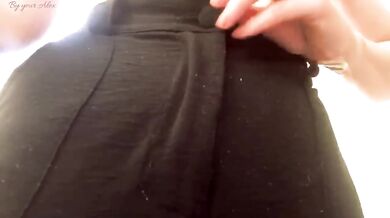 Horny Blonde Pawg Rubbing Big Fat Ass And Cumming POV Extreme Tight Pussy