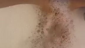 Melove Sexy Small Feet with Blue Nail Polish getting a Bath