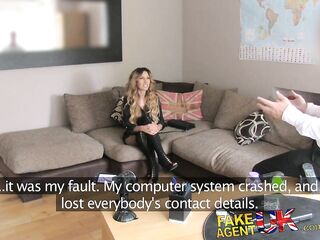 FakeAgentUK Taut vagina Essex hottie returns for 2nd casting daybed banging