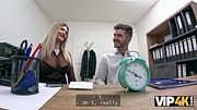 VIP4K. Sex at Stanley Johnson's European loan office. A porn compilation of videos