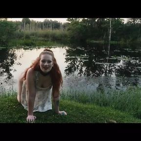 Submissive humiliation slut crawls out of lagoon to eat ass and drink piss (Siren)