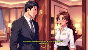 hotel employee cheating wife rides permanent guest while boyfriend watches - netorare hentai