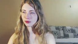 Innocent Blonde Sucks on Dildo